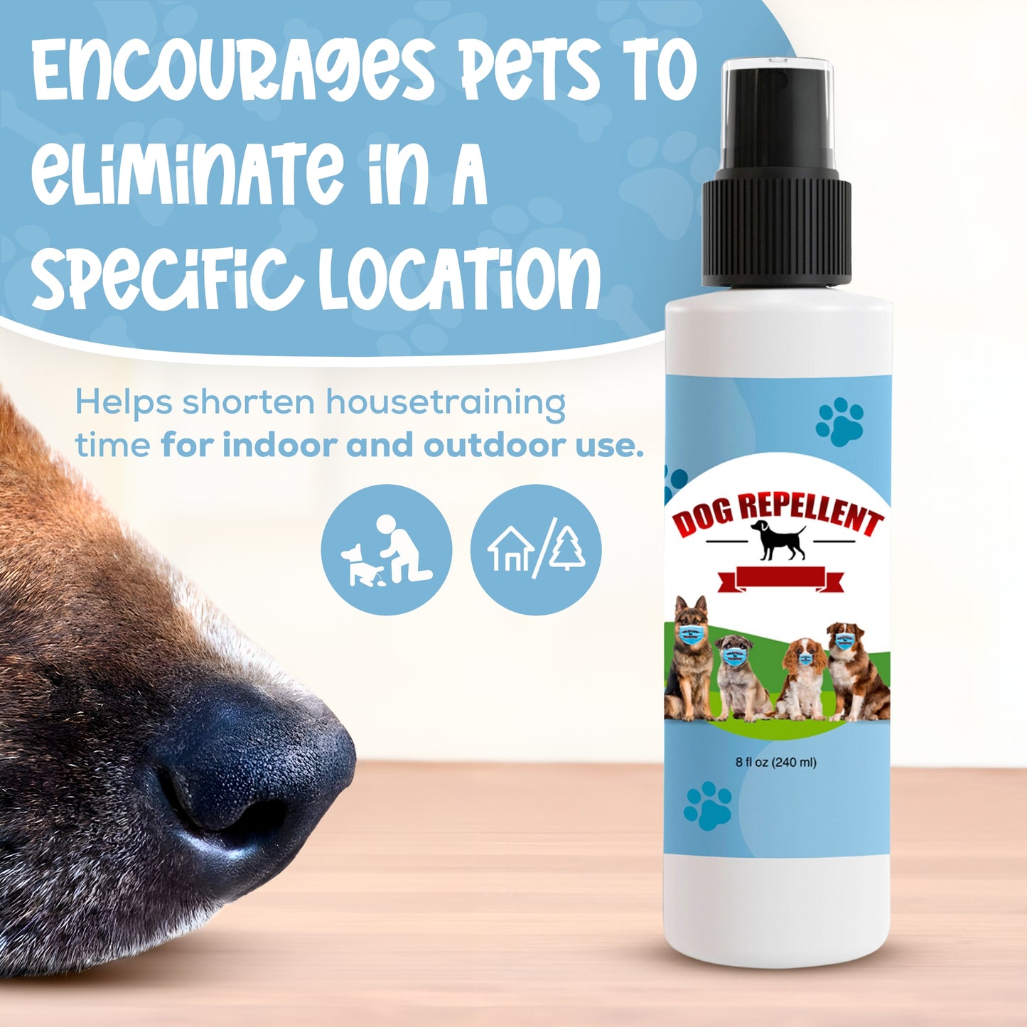 DOG REPELLENT For Furniture, No Chew Spray for Dogs, Dog Potty Training, Pet Repellent Educator 8oz