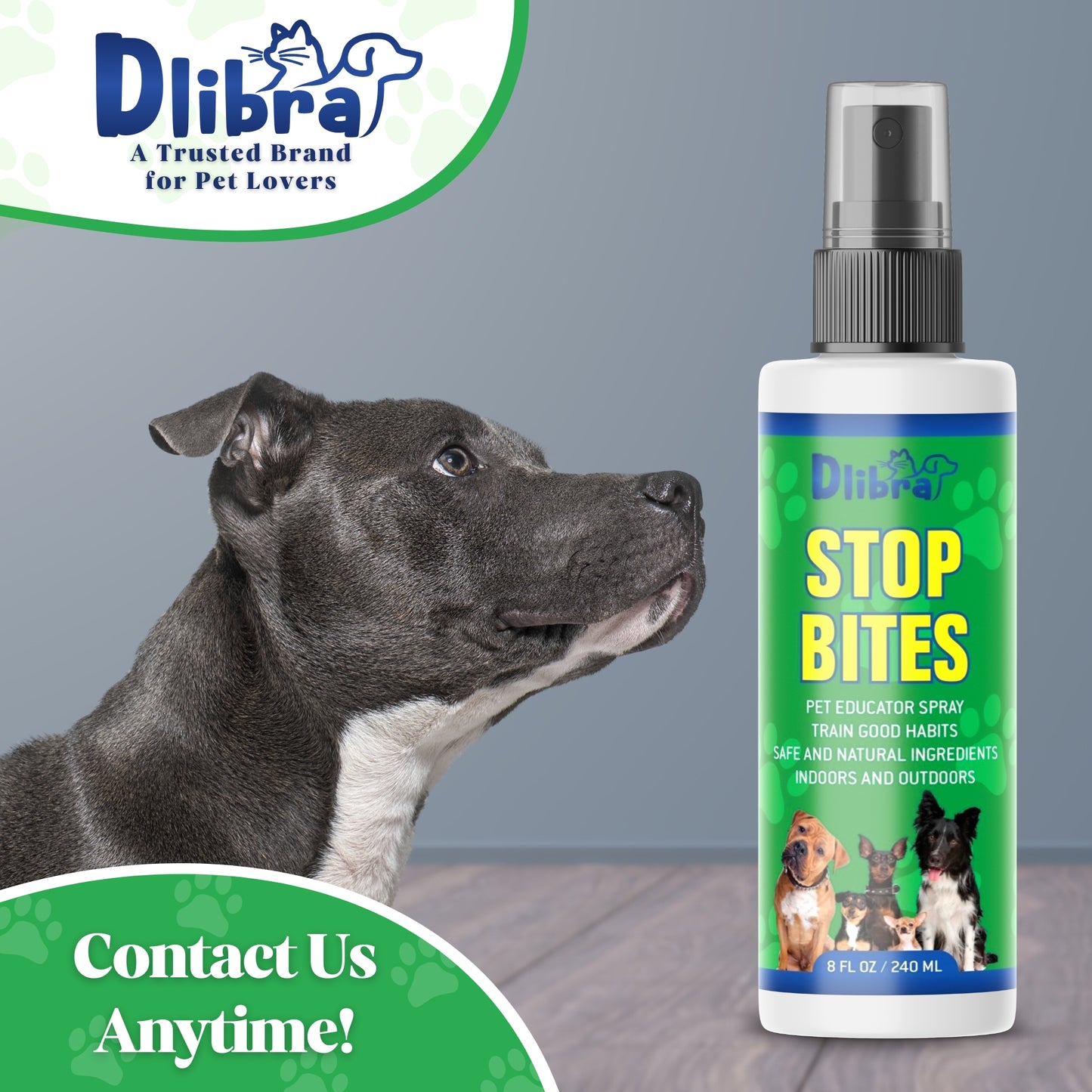 Stop Bites - Dog Training Spray | Prevents Chewing & Marking | Natural Formula | 8 oz