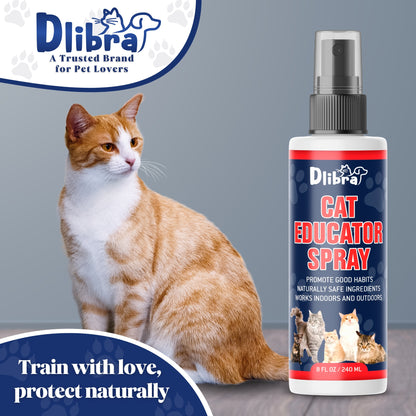 Cat Educator Spray - Stops Scratching & Marking | Protect Furniture, Carpets & Curtains | Natural Cat Deterrent